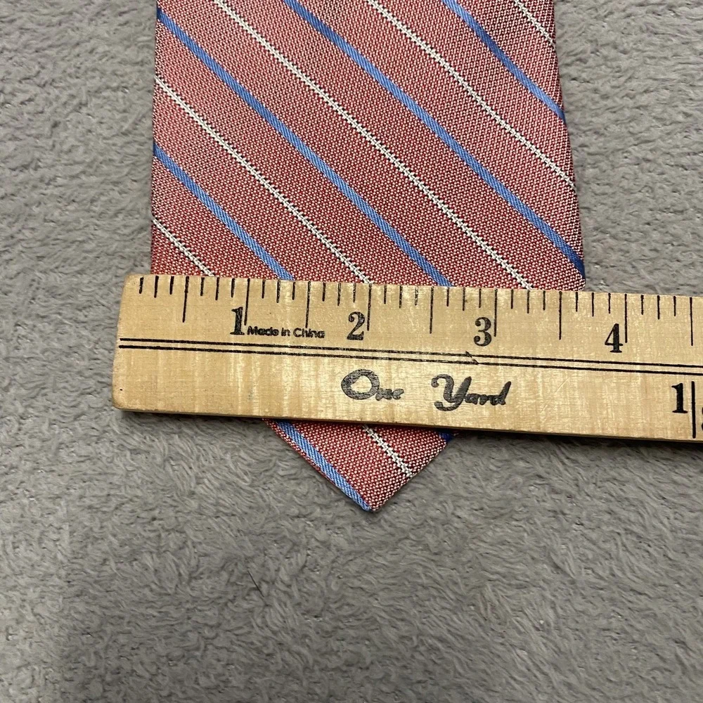 Brooks Brothers 346‎ Silk Neck Tie Red Blue Striped USA